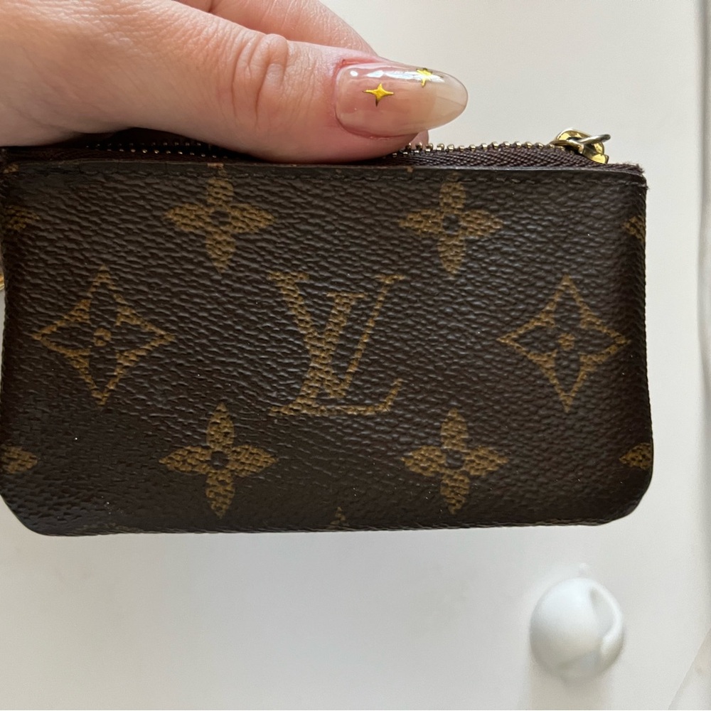 Authentic Louis Vuitton Brown Monogram Key Pouch